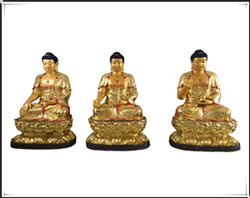 貼金三寶佛 貼金三寶佛