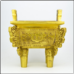 純銅1尺聚財(cái)銅鼎 純銅1尺聚財(cái)銅鼎