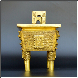 黃銅誠信鼎方銅鼎 黃銅誠信鼎方銅鼎