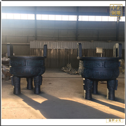 仿古青銅鑄造三足圓鼎 仿古青銅鑄造三足圓鼎