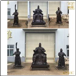 鑄銅坐關(guān)公銅雕 鑄銅坐關(guān)公銅雕