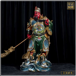 彩繪關公雕塑 彩繪關公雕塑