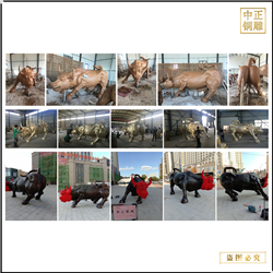 室外景觀(guān)華爾街銅牛鑄造