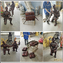 各種現代人物銅雕塑 