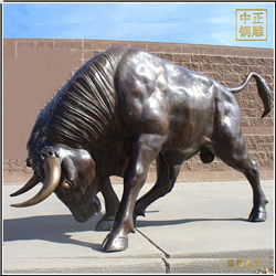 3米長(zhǎng)開荒牛雕塑