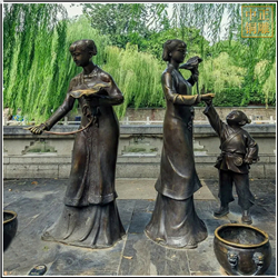 大型園林景觀人物銅雕塑 大型園林景觀人物銅雕塑