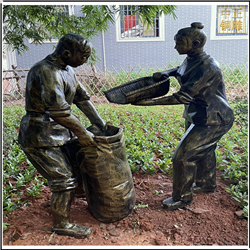 農村干活人物銅雕塑 農村干活人物銅雕塑