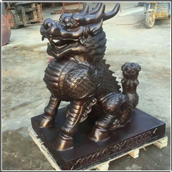 室外景觀銅麒麟雕塑 室外景觀銅麒麟雕塑