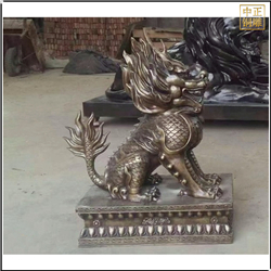 小型帶底座銅麒麟雕塑 小型帶底座銅麒麟雕塑