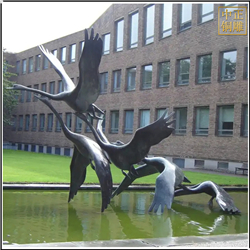 景觀天鵝銅雕塑 景觀天鵝銅雕塑