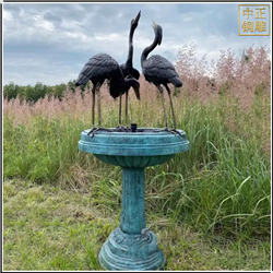 銅仙鶴景觀雕塑