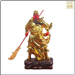 紅臉貼金關(guān)公雕塑 紅臉貼金關(guān)公雕塑