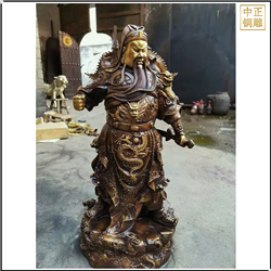黃銅關(guān)公雕塑擺件 黃銅關(guān)公雕塑擺件