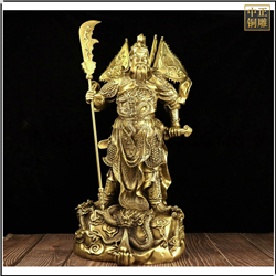 貼金九龍關(guān)公銅雕塑 貼金九龍關(guān)公銅雕塑