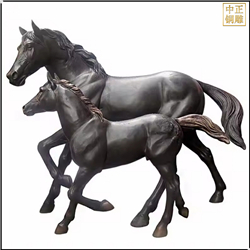大馬小馬銅雕塑 大馬小馬銅雕塑