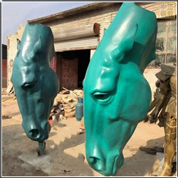 大型廣場(chǎng)景觀青銅馬頭雕塑 大型廣場(chǎng)景觀青銅馬頭雕塑