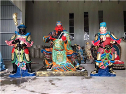 定做彩繪銅關公 定做彩繪銅關公