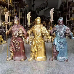 黃銅關公雕塑 黃銅關公雕塑